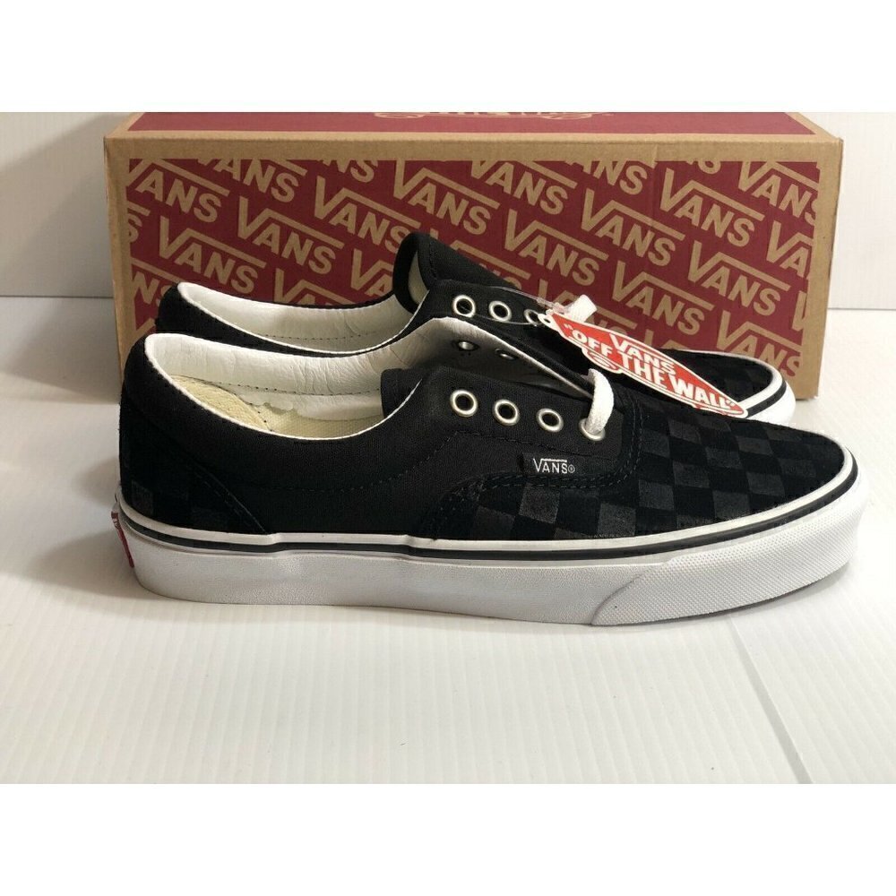 Vans Era (Deboss Checkerboard) Black White Shoes - Picture 3 of 10